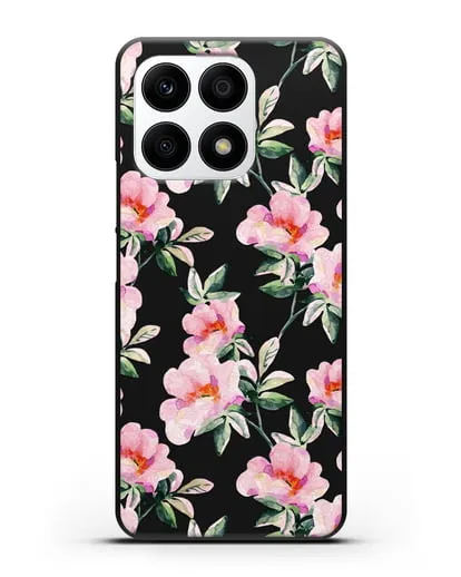 Чехол Цветы шиповника силиконовый для Honor X8a