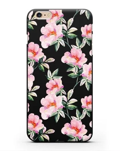 Чехол Цветы шиповника силиконовый для iPhone 6s Plus