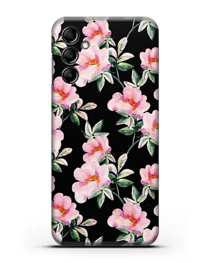 Чехол Цветы шиповника силиконовый для Samsung Galaxy A14 [SM-A145]