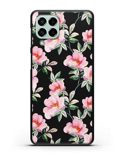 Чехол Цветы шиповника силиконовый для Samsung Galaxy M53 [SM-M536]
