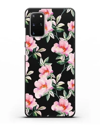Чехол Цветы шиповника силиконовый для Samsung Galaxy S20 Plus [SM-G985F]
