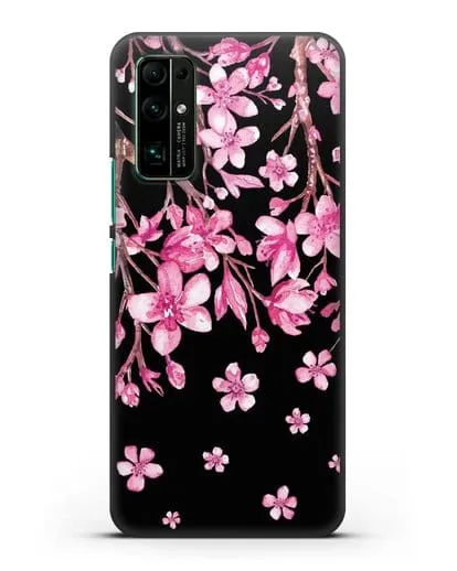 Чехол Цветущая сакура силиконовый для Honor 30