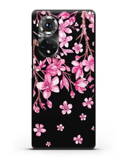 Чехол Цветущая сакура силиконовый для Honor 50