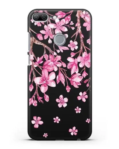 Чехол Цветущая сакура силиконовый для Honor 9 Lite