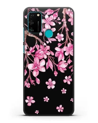 Чехол Цветущая сакура силиконовый для Honor 9A