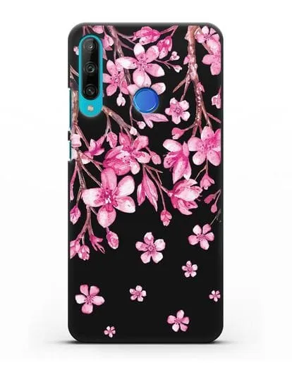 Чехол Цветущая сакура силиконовый для Honor 9C