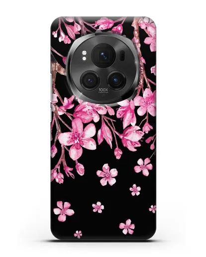 Чехол Цветущая сакура силиконовый для Honor Magic 6 Pro