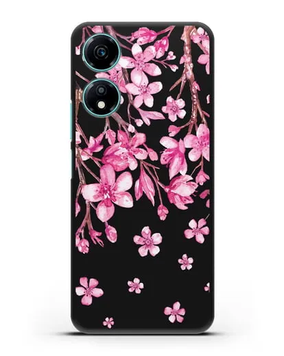 Чехол Цветущая сакура силиконовый для Honor X5 Plus
