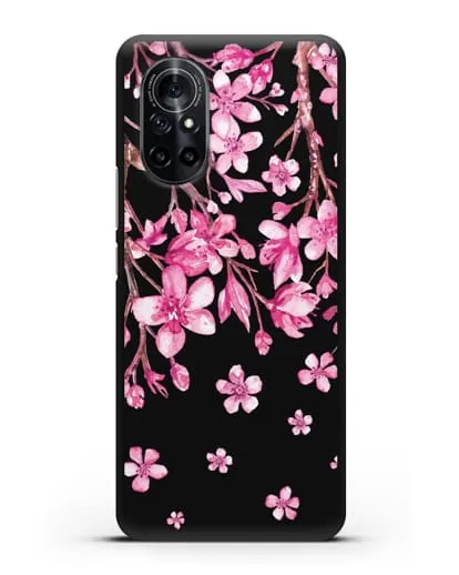 Чехол Цветущая сакура силиконовый для Huawei Nova 8