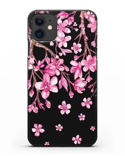 Чехол Цветущая сакура силиконовый для iPhone 11