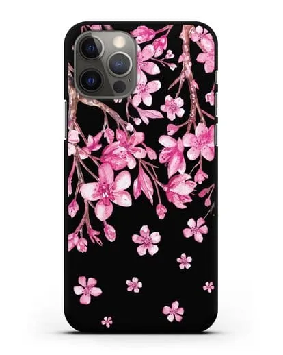 Чехол Цветущая сакура силиконовый для iPhone 12 Pro