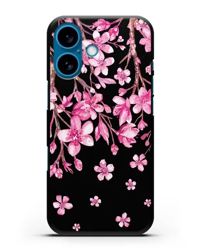 Чехол Цветущая сакура силиконовый для iPhone 16