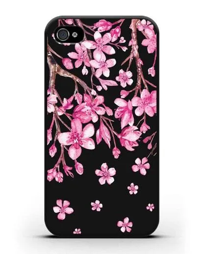 Чехол Цветущая сакура силиконовый для iPhone 4/4s
