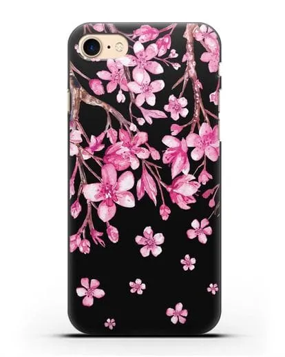 Чехол Цветущая сакура силиконовый для iPhone 7