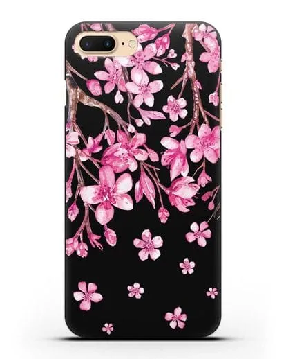Чехол Цветущая сакура силиконовый для iPhone 8 Plus