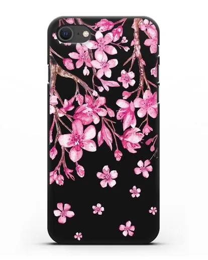 Чехол Цветущая сакура силиконовый для iPhone SE 2020