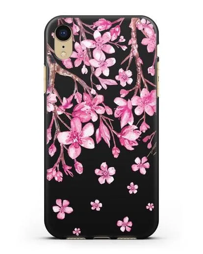 Чехол Цветущая сакура силиконовый для iPhone XR
