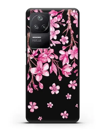 Чехол Цветущая сакура силиконовый для Xiaomi Poco F4