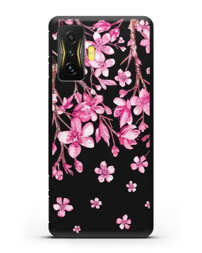 Чехол Цветущая сакура силиконовый для Xiaomi Poco F4 GT