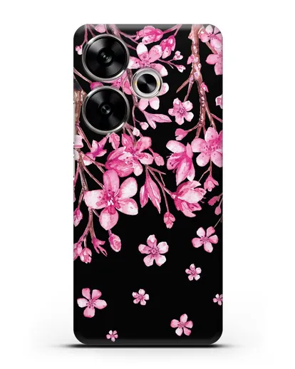 Чехол Цветущая сакура силиконовый для Xiaomi Poco F6