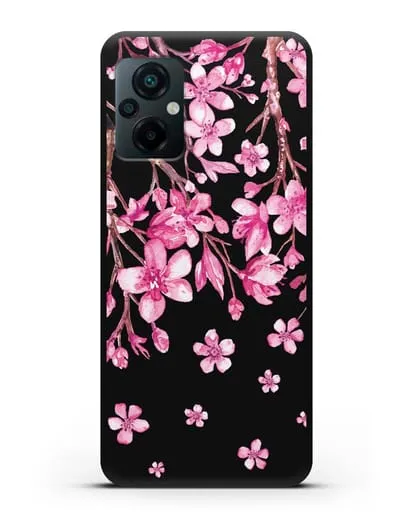 Чехол Цветущая сакура силиконовый для Xiaomi Poco M5