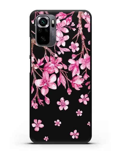 Чехол Цветущая сакура силиконовый для Xiaomi Poco M5s