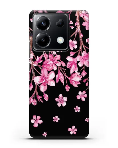 Чехол Цветущая сакура силиконовый для Xiaomi Poco X6