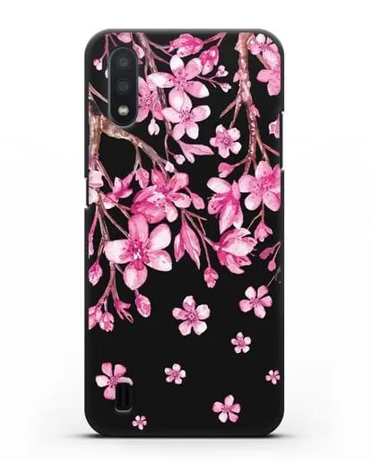 Чехол Цветущая сакура силиконовый для Samsung Galaxy A01 [SM-A015F]