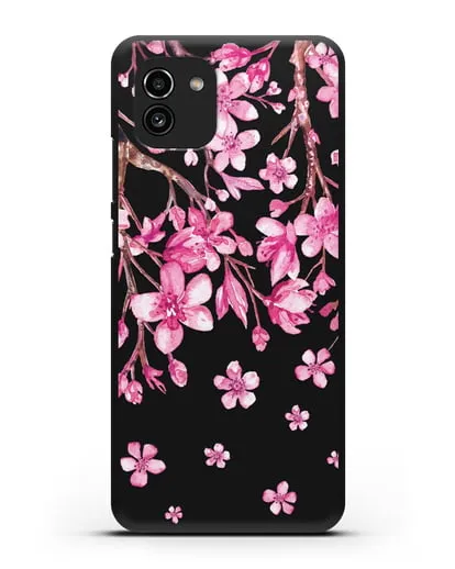 Чехол Цветущая сакура силиконовый для Samsung Galaxy A03 [SM-A035]