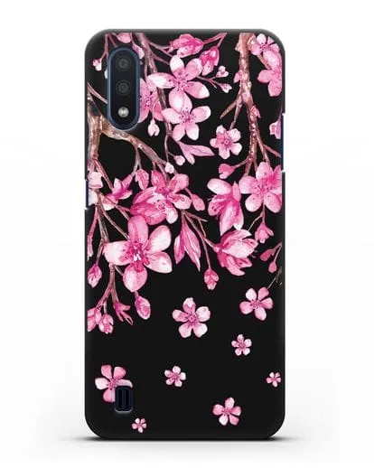 Чехол Цветущая сакура силиконовый для Samsung Galaxy M01 [SM-M015F]