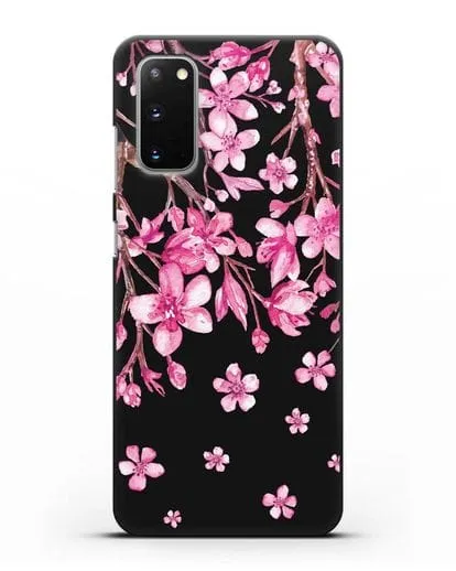 Чехол Цветущая сакура силиконовый для Samsung Galaxy S20 [SM-G980F]