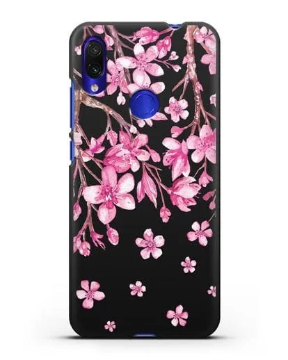 Чехол Цветущая сакура силиконовый для Xiaomi Redmi Note 7