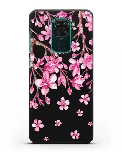 Чехол Цветущая сакура силиконовый для Xiaomi Redmi Note 9
