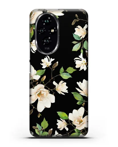 Чехол Магнолия белая силиконовый для Honor 200