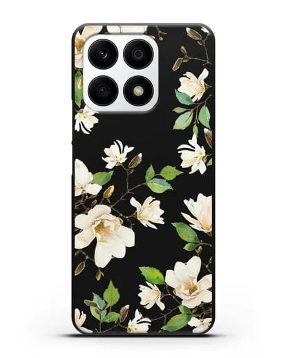 Чехол Магнолия белая силиконовый для Honor X8a