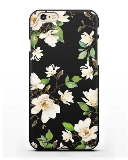 Чехол Магнолия белая силиконовый для iPhone 6s