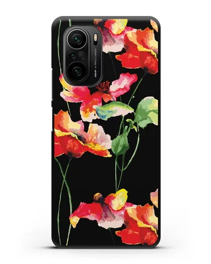 Чехол Маки силиконовый для Xiaomi Poco F3