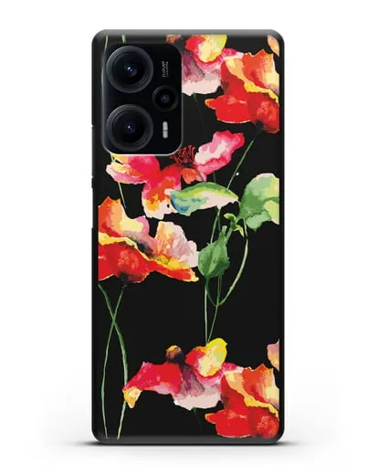 Чехол Маки силиконовый для Xiaomi Poco F5