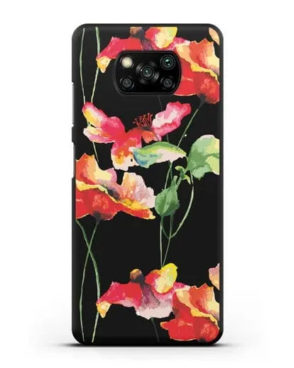 Чехол Маки силиконовый для Xiaomi Poco X3