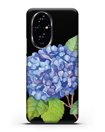 Чехол Гортензия голубая силиконовый для Honor 200