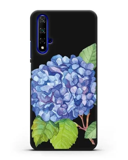 Чехол Гортензия голубая силиконовый для Honor 20