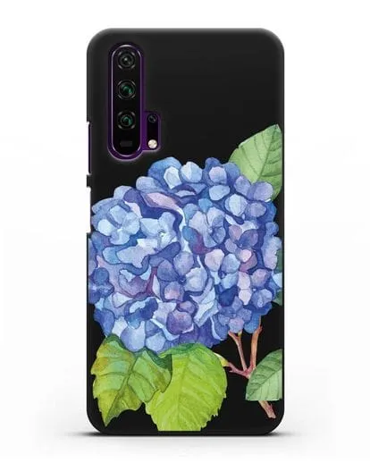 Чехол Гортензия голубая силиконовый для Honor 20 Pro