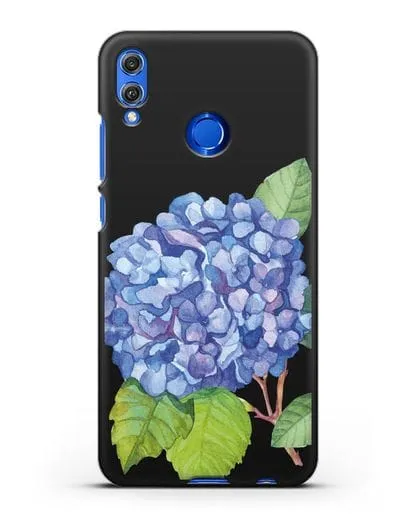 Чехол Гортензия голубая силиконовый для Honor 8X