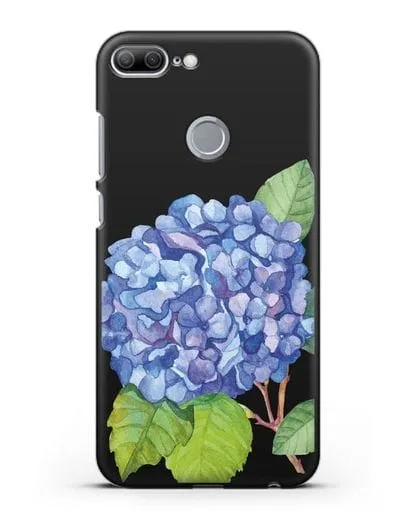 Чехол Гортензия голубая силиконовый для Honor 9 Lite