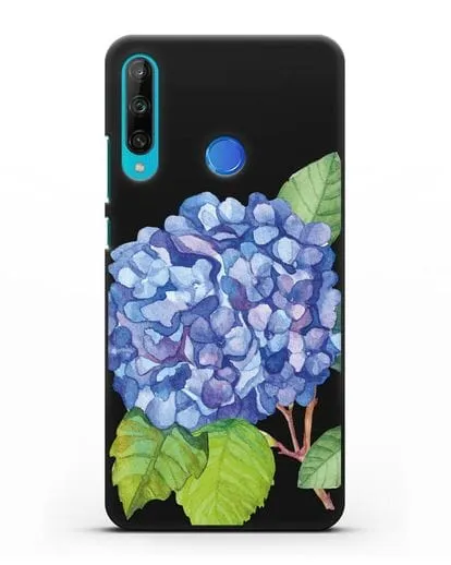 Чехол Гортензия голубая силиконовый для Honor 9C