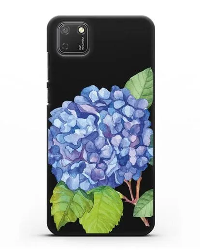 Чехол Гортензия голубая силиконовый для Honor 9S