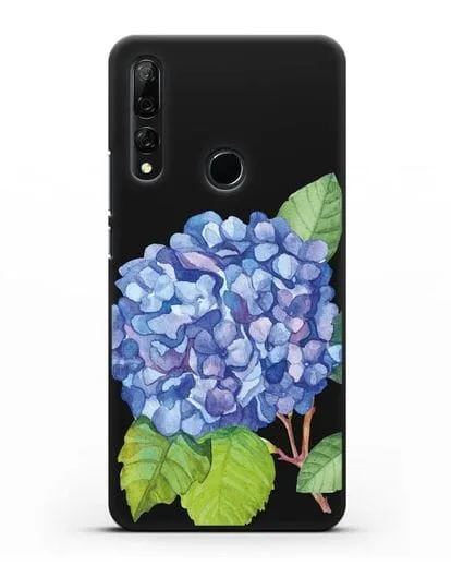 Чехол Гортензия голубая силиконовый для Honor 9X