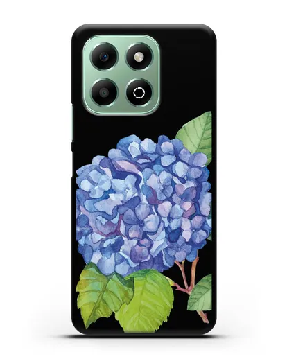 Чехол Гортензия голубая силиконовый для Honor X6b