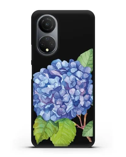 Чехол Гортензия голубая силиконовый для Honor X7