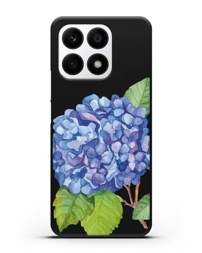 Чехол Гортензия голубая силиконовый для Honor X8a